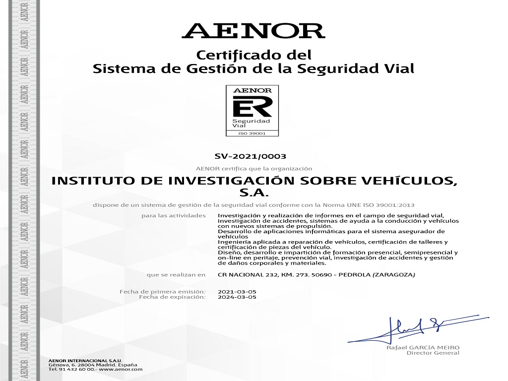 Centro Zaragoza obtiene la certificación de su sistema de Gestión de Seguridad Vial